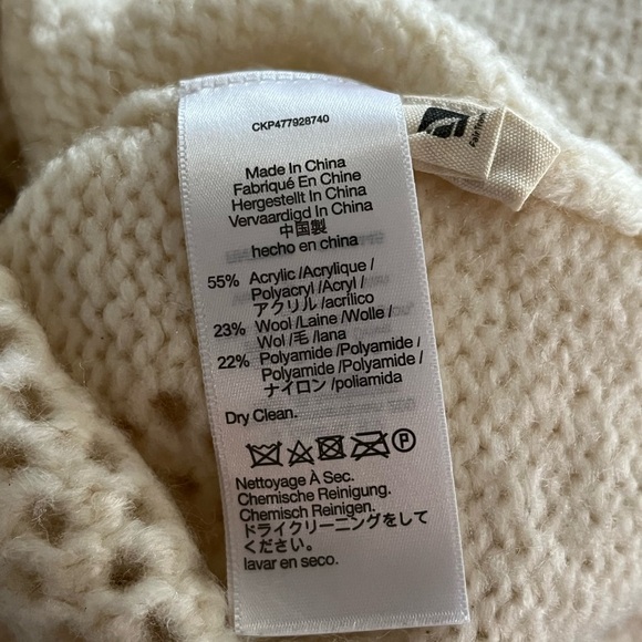 Madewell Diamond-Stitch Crewneck Crop Sweater - Cream - Picture 10 of 10